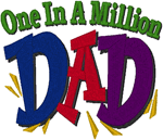 One in a Million Dad Embroidery Design