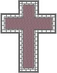 Stained Glass Cross Embroidery Design