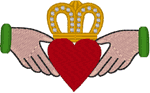 Celtic Claddagh Embroidery Design