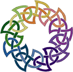 Multi-Colored Celtic Knot Embroidery Design