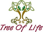 Celtic Multi-Colored Tree of Life Embroidery Design