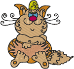 Queenie the Cat Embroidery Design