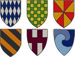 Decorative Heraldic Shields Embroidery Design