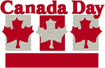 Canada Day Embroidery Design