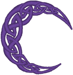 Celtic Crescent Moon Embroidery Design