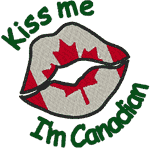 Kiss Me: Canadian Embroidery Design