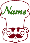 Redwork Retro Chef Frame Embroidery Design