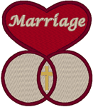 Marriage Symbol Embroidery Design