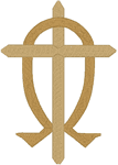 Fusils Cross w/ Omega Symbol Embroidery Design