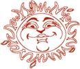Machine Embroidery Designs: Redwork Sunshine #9