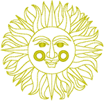 Redwork Mr. Sunshine #5 Embroidery Design