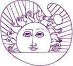 Redwork Mr. Sunshine #2 Embroidery Design