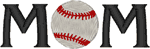 Baseball Mom Embroidery Design