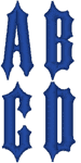 Bengal Font Alphabet Embroidery Design