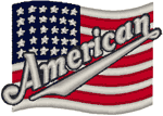 American Flag Embroidery Design