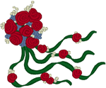 Rose Nosegay Embroidery Design