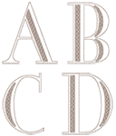 New Yorker Font Alphabet Embroidery Design