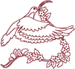 Machine Embroidery Designs: Redwork Heavenly Doves #2