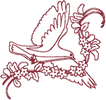 Machine Embroidery Designs: Redwork Heavenly Doves #6