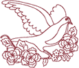 Machine Embroidery Designs: Redwork Heavenly Doves #9