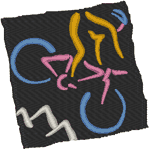 Mountain Bike Logo Embroidery Design