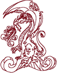 Wind Dragon Embroidery Design
