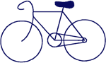 1-Color Bicycle Embroidery Design