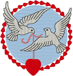 Gift of Love Doves Embroidery Design