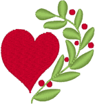 Country Heart & Vine Embroidery Design