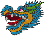 Colorful Dragon Head Embroidery Design