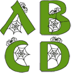 Spider & Web Alphabet Embroidery Design