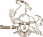 Old Time American Cowboy: Victor Jory Embroidery Design