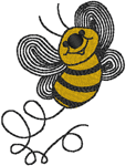 Busy Little Bee Embroidery Design