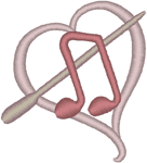 Love Music Embroidery Design