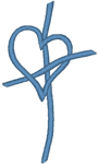 Heart Cross #2 Embroidery Design