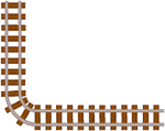 Railroad Track Corner Embroidery Design