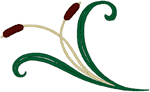 Cattail #1 Embroidery Design