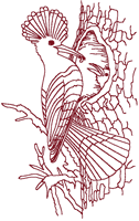 Machine Embroidery Designs: Redwork Songbird 6