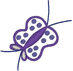Folkart Butterfly from India #2 Embroidery Design