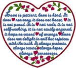 Love: 1 Corinthians Verse 13 Embroidery Design