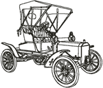 Machine Embroidery Designs: Redwork Vintage Automobiles 2