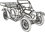 Redwork Vintage Automobile #3 Embroidery Design