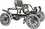 Redwork Vintage Automobile #4 Embroidery Design