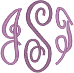 Scroll Monogram Alphabet Embroidery Design