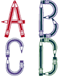 Pencil Alphabet Embroidery Design