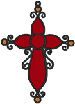 Ornate Latin Cross Embroidery Design