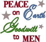 Peace & Goodwill Embroidery Design
