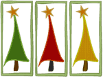 Modern Christmas Trees Embroidery Design