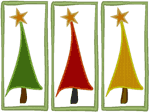 Machine Embroidery Design: Modern Christmas Trees