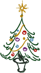 Stylized Christmas Tree #2 Embroidery Design